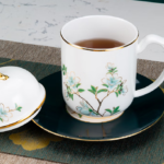Bone China Covered Mark Cup Tea Set Suitable for Office or Home Use