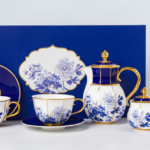 Spring Scenery Blue and White Bone China Tea Set