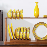 Palace Style Enamel Bone China Dinnerware 22-Piece Set