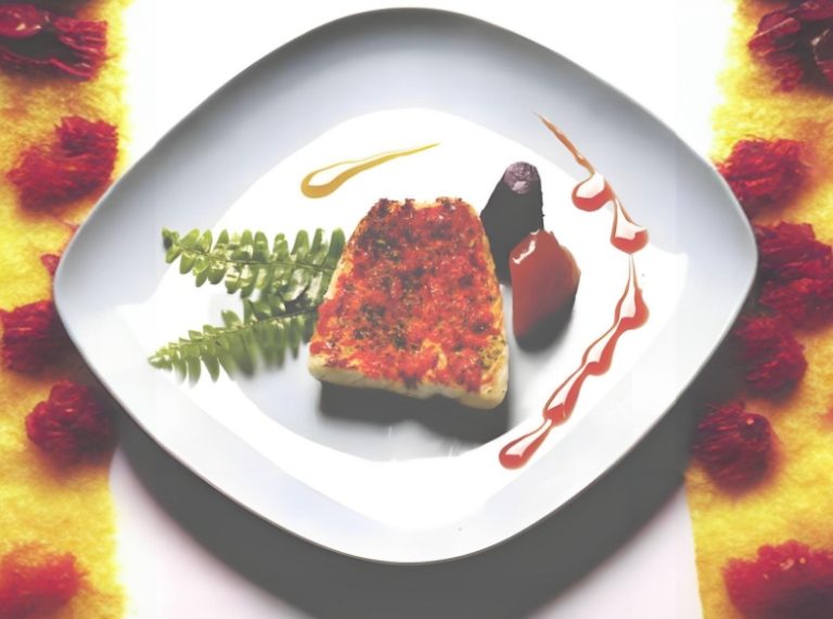 Plating techniques for grilled Japanese fish