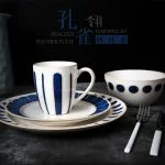 European Simple Style Household Ceramic Dishes Tableware set