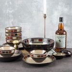 Chinese Fantasy Square Underglaze Series Household Ceramic Bowl and Plate Tableware Set Wholesale