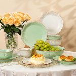 Chinese-Style Embossed Texture Ceramic Tableware Wholesale