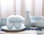 Japanese Household Sakura Ceramic Bowl and Plate Tableware Set Wholesale