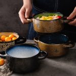 Wholesale YU QUAN Ceramic Tableware Double-Eared Bowls